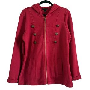 Torrid French Terry Military Hooded Jacket